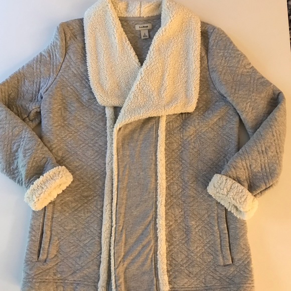 Like New LL Bean Jersey Open Front Jacket - Picture 2 of 8